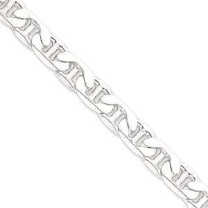  9.5mm, Sterling Silver, Anchor Chain, 9 inch Jewelry