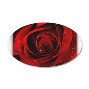  38.5x24.5O Wall Vinyl Sticker Red Rose 