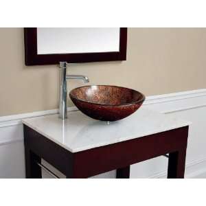 Xylem Bathroom Basins RVE165S Xylem Reflex Glass Round Vessel Sink 