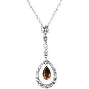  7/8 CT TW/05.5X03.50 18K White Gold Diamond Necklace 