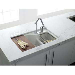 Kohler K 6411 3 G9 Indio Undercounter Double Offset Basin Kitchen Sink 