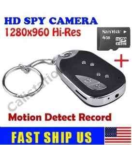 4GB* 1280x960 HD Spy Camera Key Chain Hidden DVR Mini Camera with 