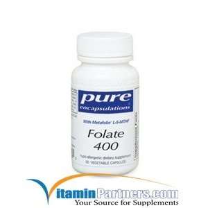  Folate 400 90 Vegetable Capsules by Pure Encapsulations 