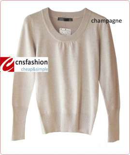 Classic ROUND NECK JUMPER COTTON KNIT Sweater 6 color  