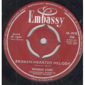  BROKEN HEARTED MELODY 7 INCH (7 VINYL 45) UK EMBASSY 1959 