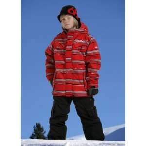 686 Boys Smarty Incline Insulated 3 in 1 Jacket (Red Stripe) S (8)R
