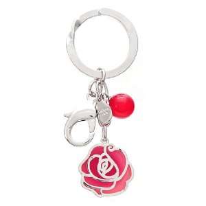  [Aznavour] Real Rose Key Chain / Pink (Silver). Office 