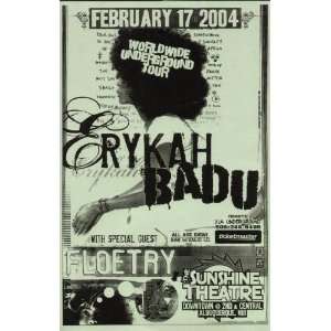  Erykah Badu Floetry 2004 Albuquerque Concert Poster