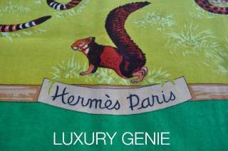 Authentic Hermes Carre SCARF Tendresse Feline Cashmere Silk XL 