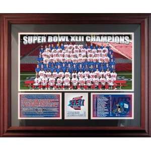 New York Giants NFL Superbowl XLII Champions Framed Healy Plaque 20 x 