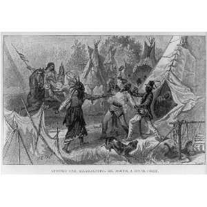 Spotted Tail assassinating Big Mouth,chiefs,1882 