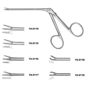 HOUSE Forceps, 2 7/8 (7.3 cm) shaft, serrated jaws 6 mm, side open to 