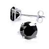 4104 Certified 1 Carat 14K White Gold Stud Earrings 1.0 Ct. Natural 