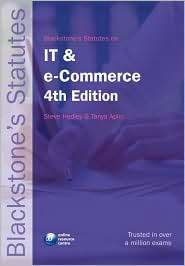 Blackstones Statutes on IT and e Commerce, (0199238219), Steve Hedley 