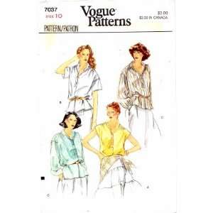 Vogue 7037 Sewing Pattern Misses Tops Size 10   Bust 32 1 