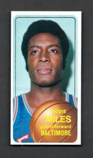 1970 71 Topps #159 Eddie Miles Baltimore Bullets NRMT+  