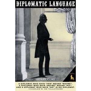 Diplomatic Language   12x18 Framed Print in Gold Frame (17x23 finished 