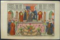 MEDIEVAL CORONATION OF KING HENRY IV OF ENGLAND. FROISSART ANTIQUE 