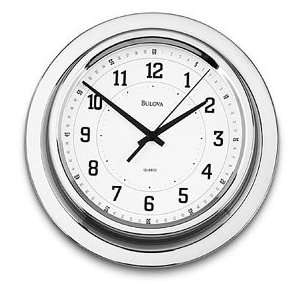  Bulova Barstow Chrome Finish Clock