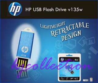 HP 4GB 4G USB Flash Memory Pen Drive Blue v135w  