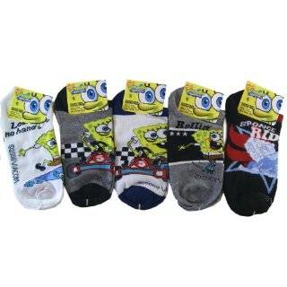 Kids Spongebob Race Car Socks (Size 9 11) 3 Pairs Assorted by Planet 
