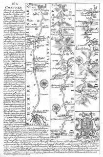 Antique County Map Wales. BRECON. #163/4.Bowen.1736  