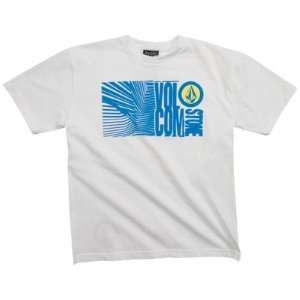  Volcom Seized Youth T Shirt Youth Medium (Size 8) White 