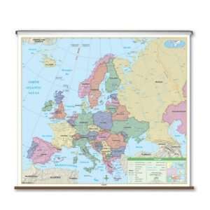  Universal Map 28534 Essential Wall Map   Europe Toys 