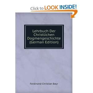   Dogmengeschichte (German Edition) Ferdinand Christian Baur Books