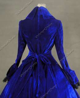 Renaissance Gothic Steampunk Punk Velvet Dress Ball Gown 181 L  