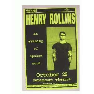  The Henry Rollins Band Poster Flat and Handbill 