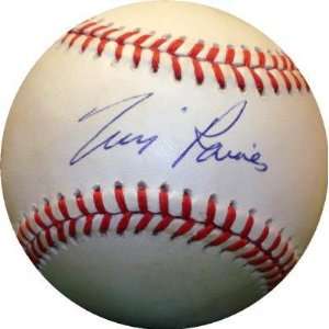 Tim Raines Autographed National League Baseball (browned yellowed 