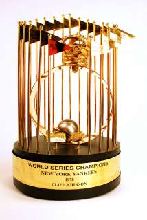 1978 Cliff Johnson NY Yankees World Series Trophy RARE Product Image