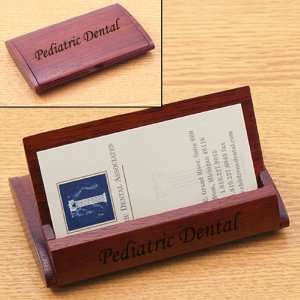  Arched Rosewood Folding Business Card Holder
