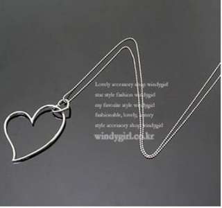 Lovely Double Heart Shape High Luster Fashion Lady Girl Necklace 