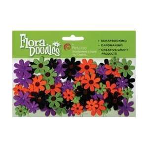  Flora Doodles   Orange/Purple/Black/Green Arts, Crafts 