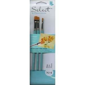  Flats Select Series 3750 Set Of 3 Artist Paint Brushes by 