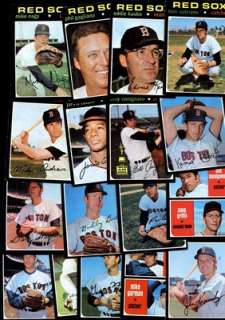 1971 TOPPS RED SOX CARD LOT OF 17 EXMT 8263  