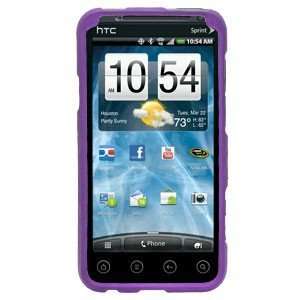  Premium Rubberized Purple Snap On Cover for HTC EVO 3D 