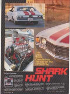 1972 Chevy Chevelle SS Pro Street Article From 1988  