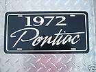 1972 Pontiac plate 72 Grand Prix Catalina Bonneville Fi