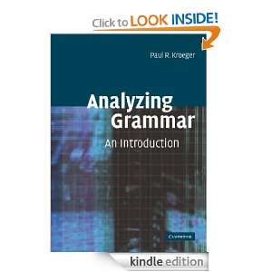Analyzing Grammar An Introduction (Cambridge Textbooks in Linguis 