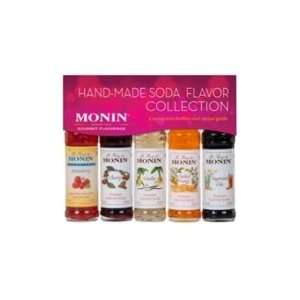 Monin 5 Pack Hand made Soda Flavor Collection Sample Set  