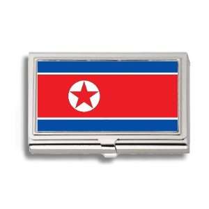  North Korea Korean Flag Business Card Holder Metal Case 
