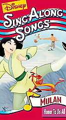 Disneys Sing Along Songs   Mulan Honor To Us All VHS, 1998  