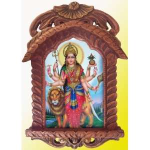  Godess Maa Durga with Her Ten Hands Poster Painting in 