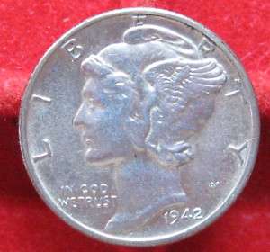 1942 P Uncirculated Mercury Dime #G1 $1.44 Combined S&H  