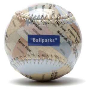  Bergino   Ballparks of America Map Baseball Sports 