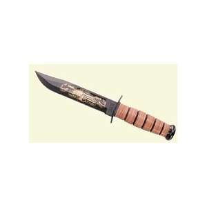 KA BAR 9109 Military Knife   7 Blade   Clip Point   Steel  