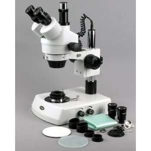 5x 90x Jewelry Gem Stereo Microscope Dual Halogen  